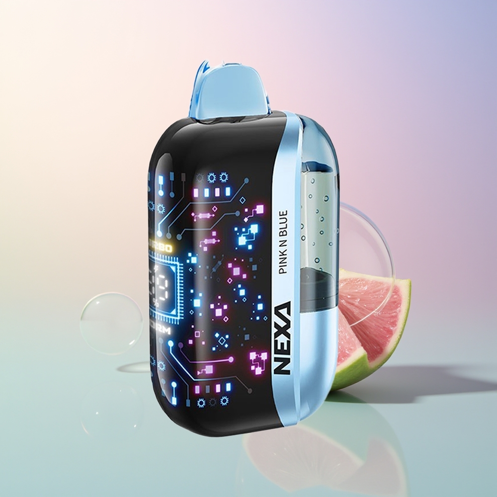NEXA Ultra 50000 Puffs Pink  Blue 20ml 800mAh 5 Dual Mesh 09ohm Type-C 3D Curved Screen