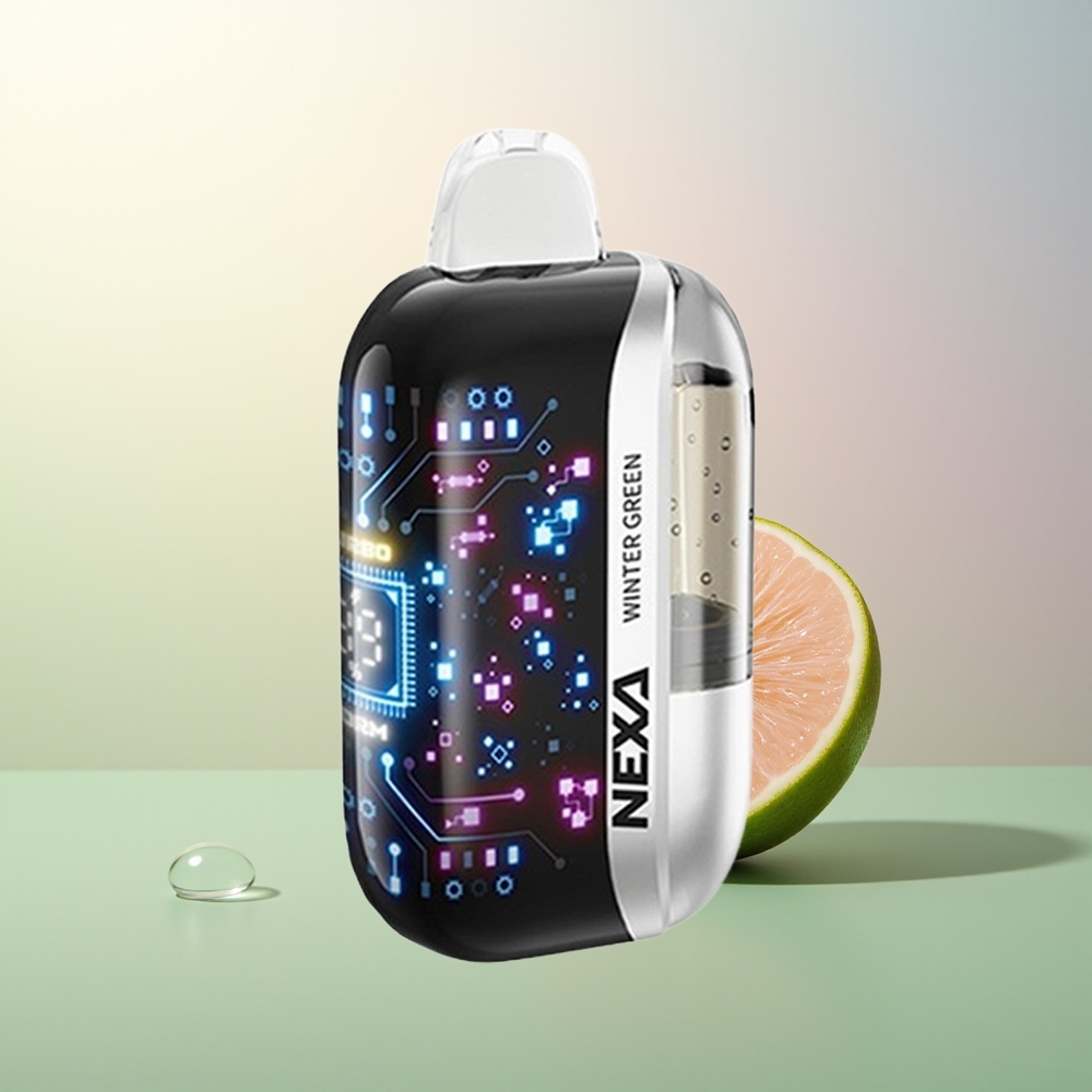 NEXA Ultra 50000 Puffs Winter Green 20ml 800mAh 5 Dual Mesh 09ohm 3D Screen Type-C