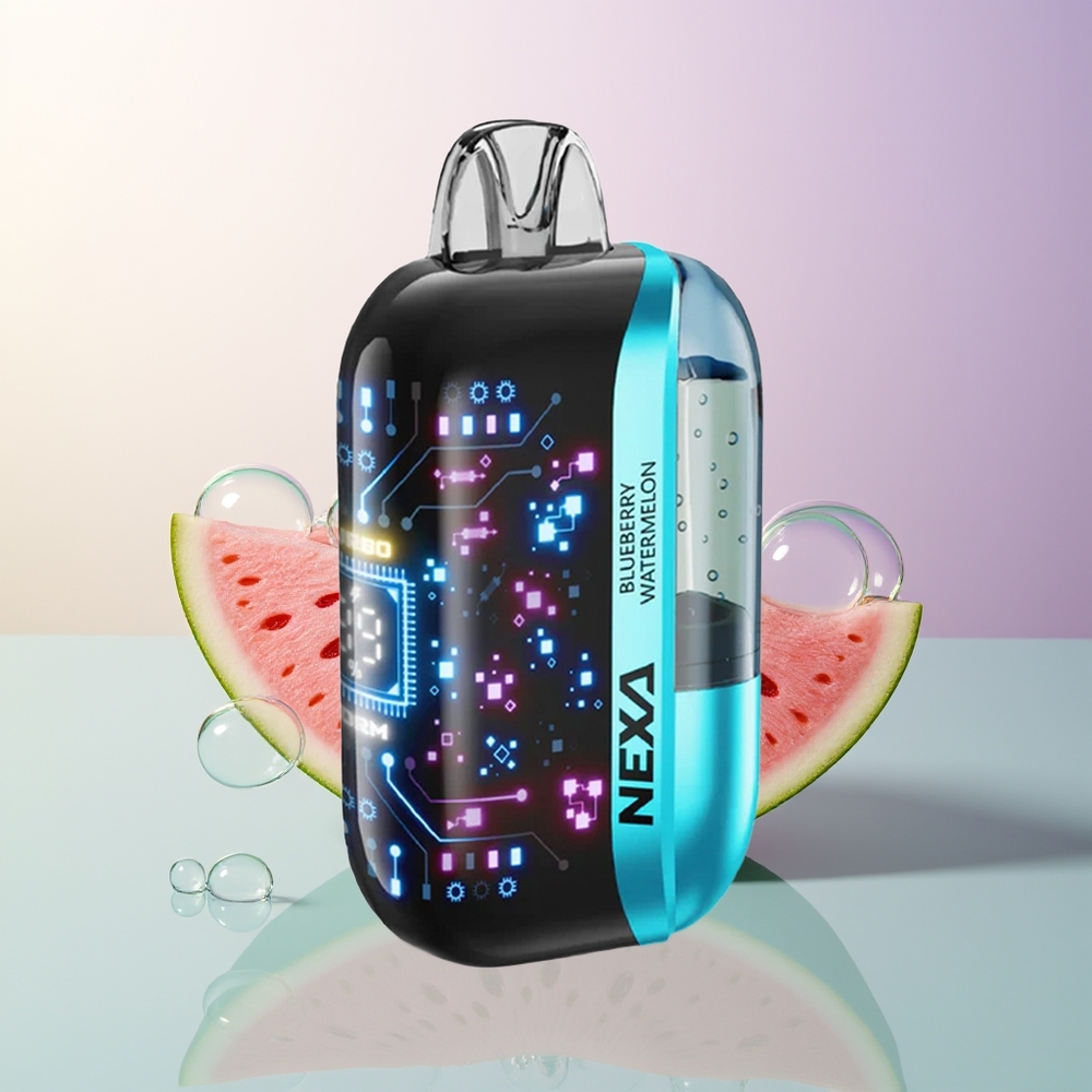 NEXA Ultra 50K Puffs Blueberry Watermelon 20ml 800mAh 5 09ohm Dual Mesh 3D Curved Screen Type-C