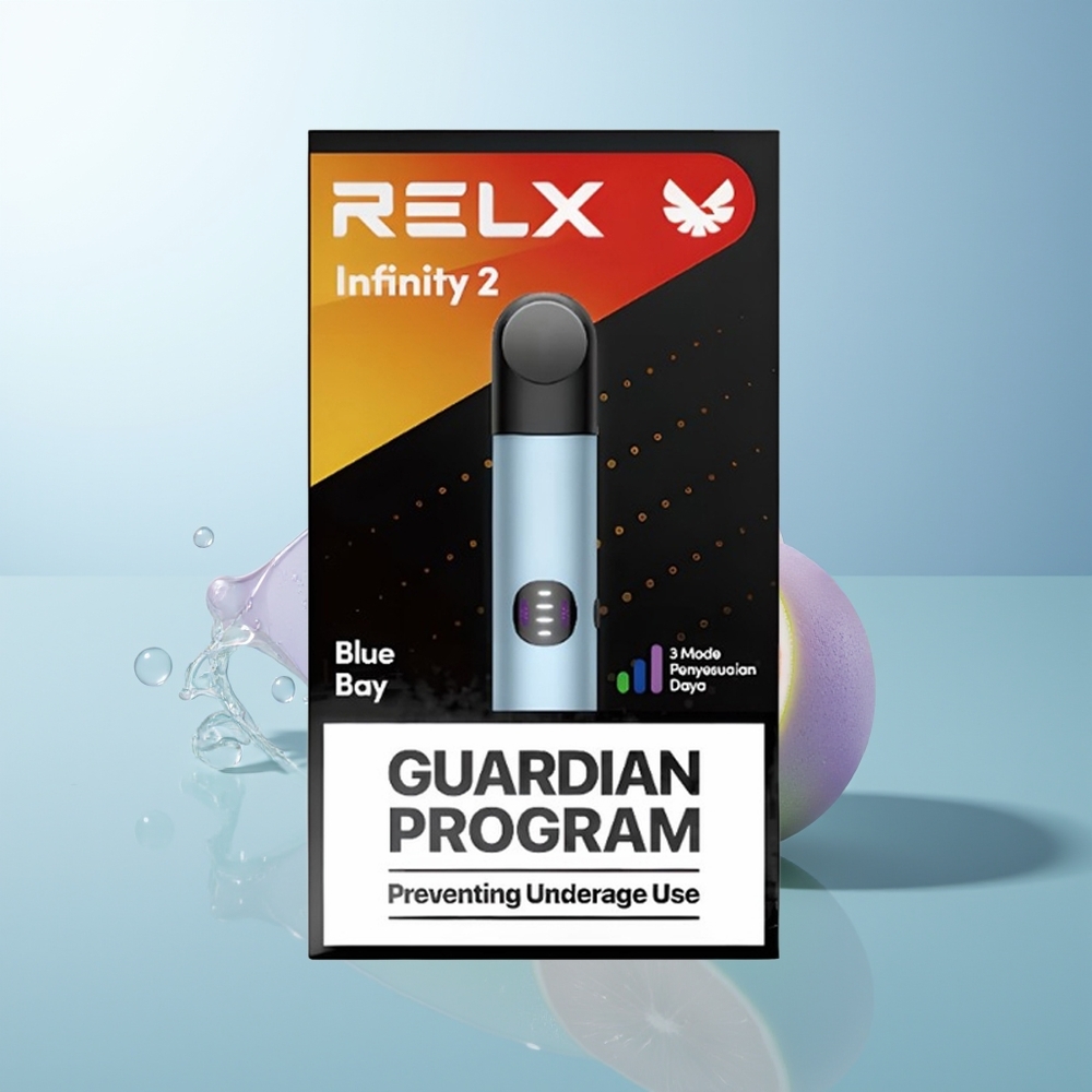 RELX Infinity 2 650-Puff Blue Sleek Metallic USB-C Vape Device