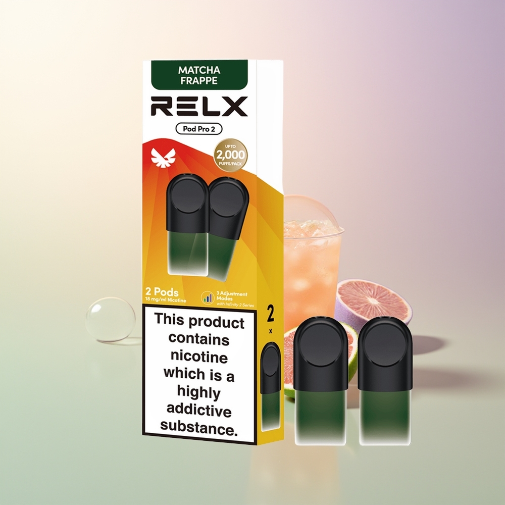 RELX Pod Pro 2 600 Matcha Frappe Tea 19ml 3-Volt Eco-Smooth-Boost