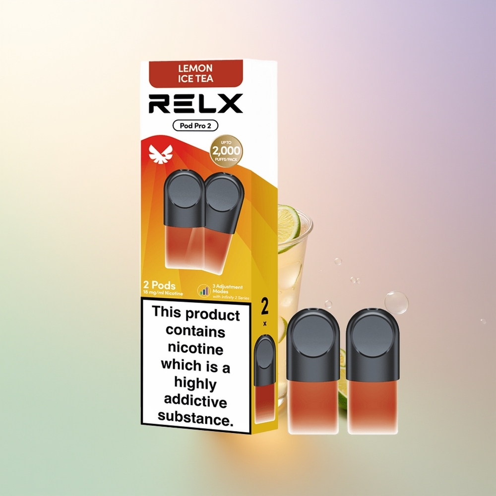 RELX Pod Pro 2 600-Puff 19ml Tea-Lemon Ice Tea 3-Mode Vape Device