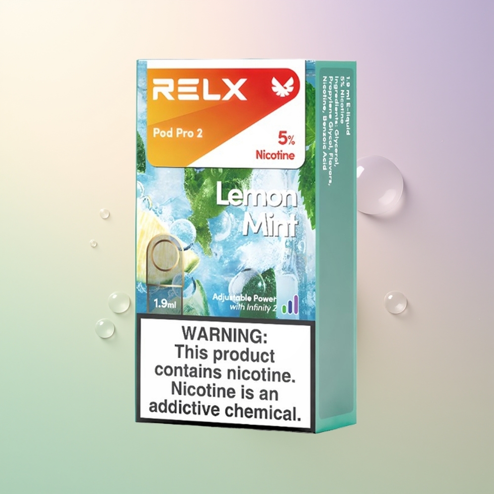 RELX Pod Pro 2 600 Puffs Lemon Mint 19ml 3 Voltage Eco Smooth Boost