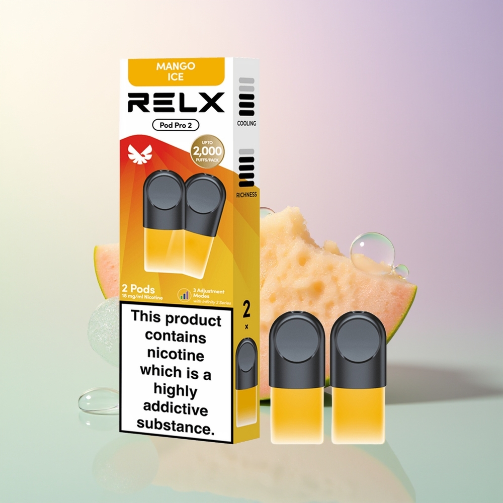 RELX Pod Pro 2 600 Puffs Mango Ice 19ml 3 Mode