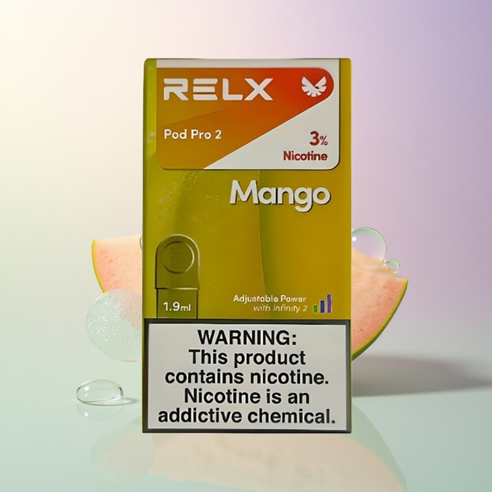 RELX Pod Pro 2 600 Puffs Mango Ice 19ml 3 Voltage Modes