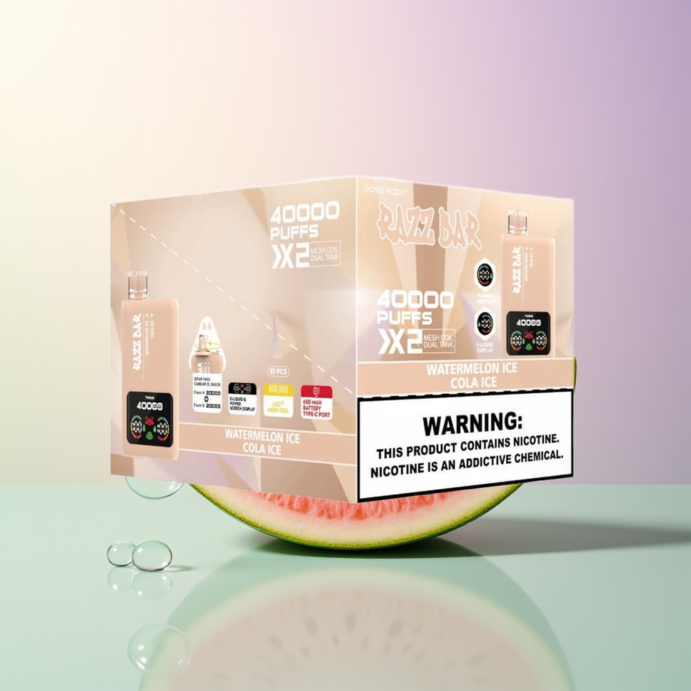 Razz Bar 40000 Puffs Watermelon Ice - Cola Ice Power Screen Mesh Coil Type-C