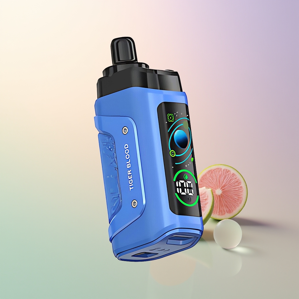 Razz Bar 45000 Puffs Disposable Vape Tiger Blood Mesh Adjustable Airflow Rechargeable
