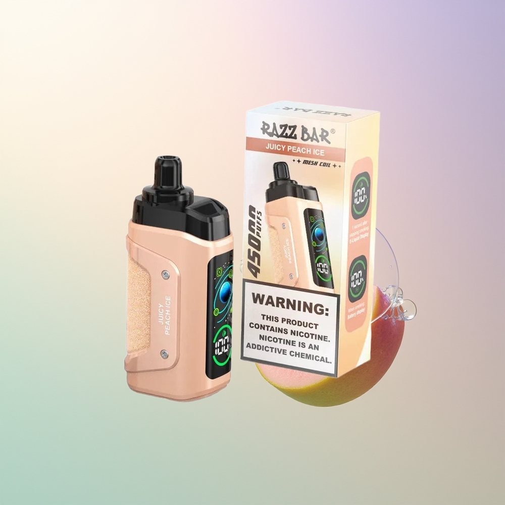 Razz Bar 45000 Puffs Juicy Peach Ice Mesh Adjustable Airflow