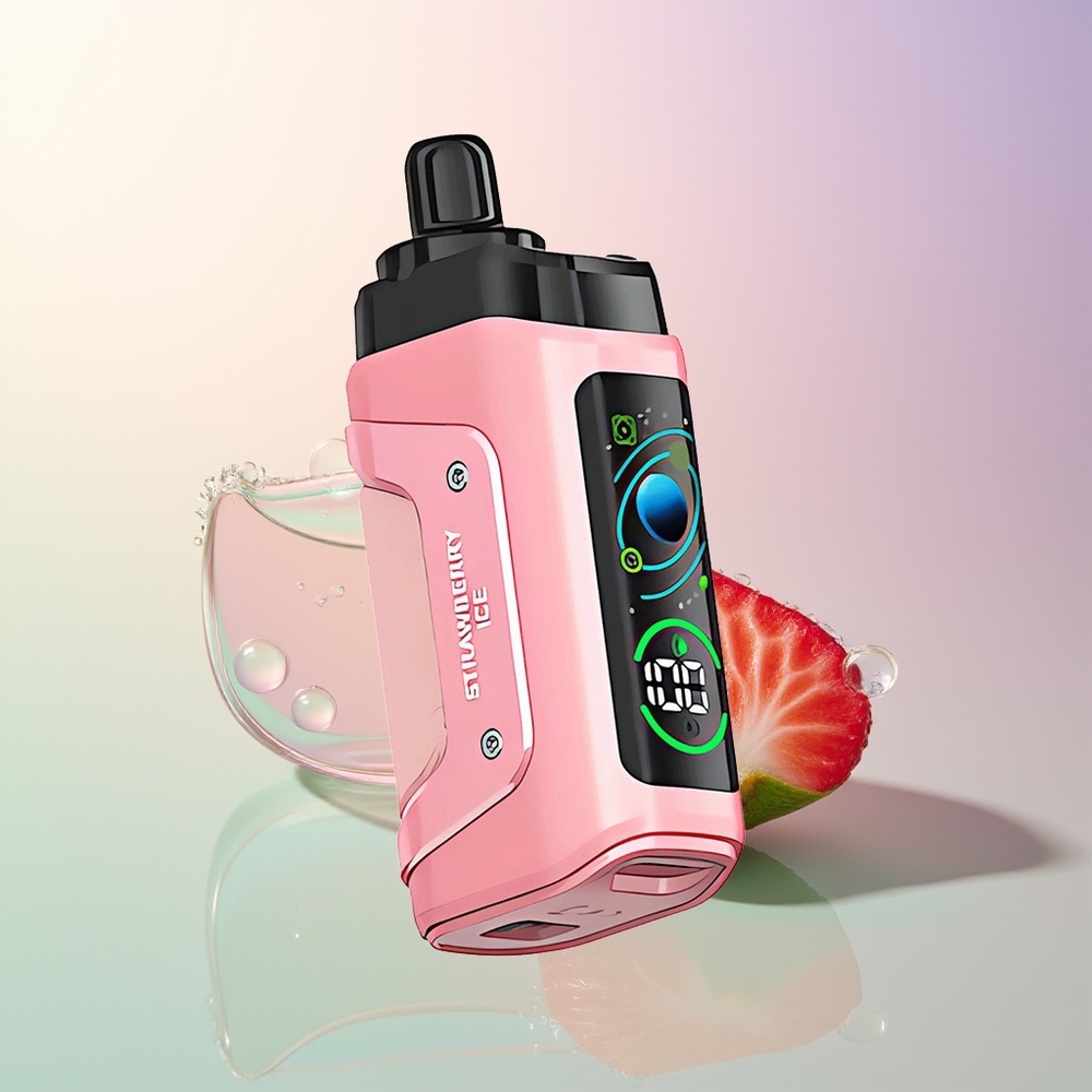 Razz Bar 45000 Puffs Strawberry Ice Mesh Adjustable Airflow Rechargeable