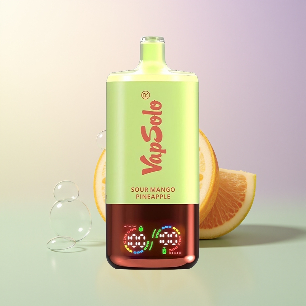 VapSolo Triple 30000 Puffs 40ml 3-Tank Sour Mango Pineapple Disposable Vape
