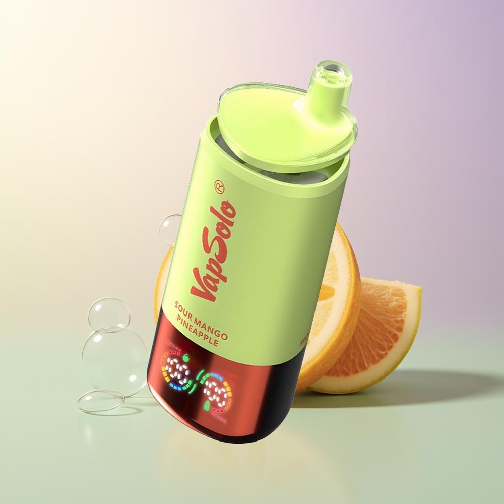 VapSolo Triple 30000 Puffs 40ml 3-Tank Sour Mango Pineapple Disposable Vape