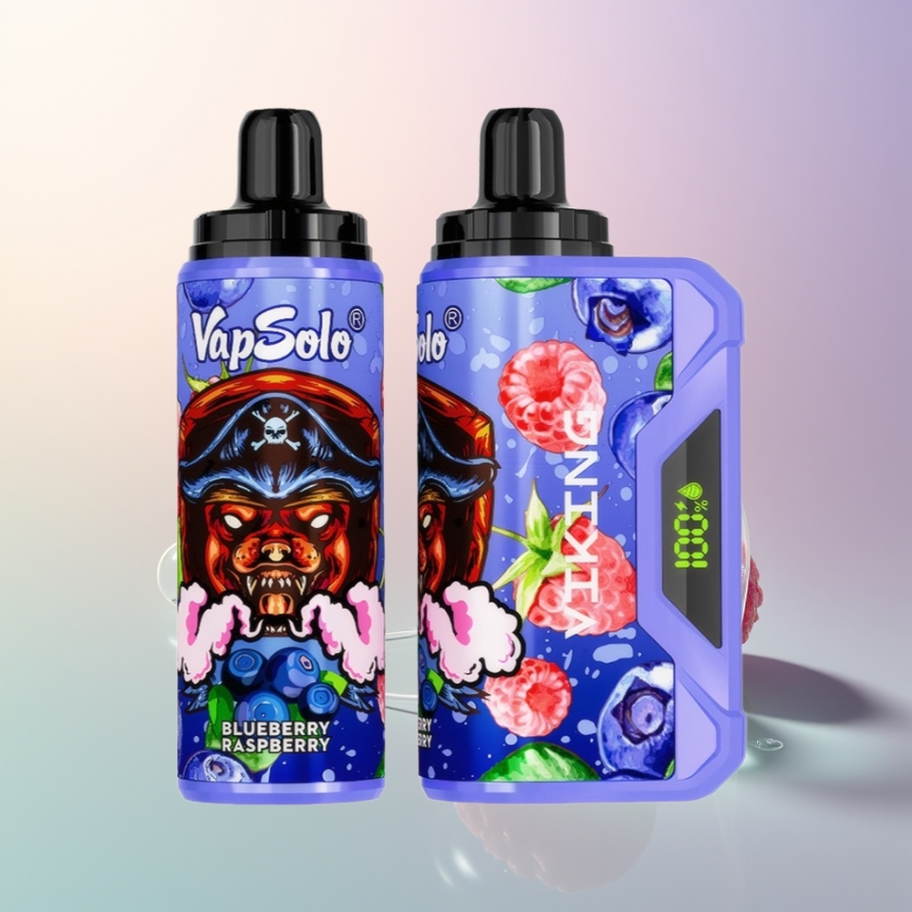 VapSolo VIKING 12000 Puffs Blueberry Raspberry 22ml Type-C LED