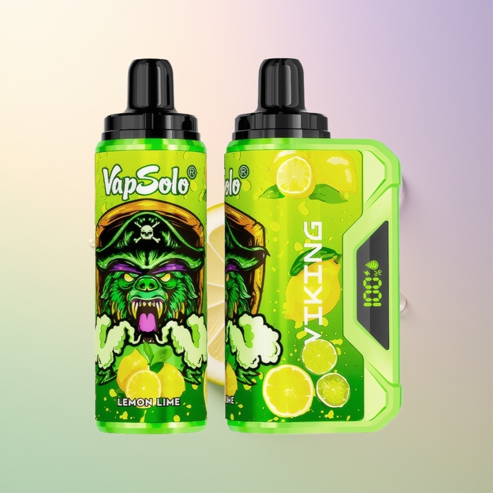 VapSolo VIKING 12000 Puffs Lemon Lime 22ml Type-C LED Display