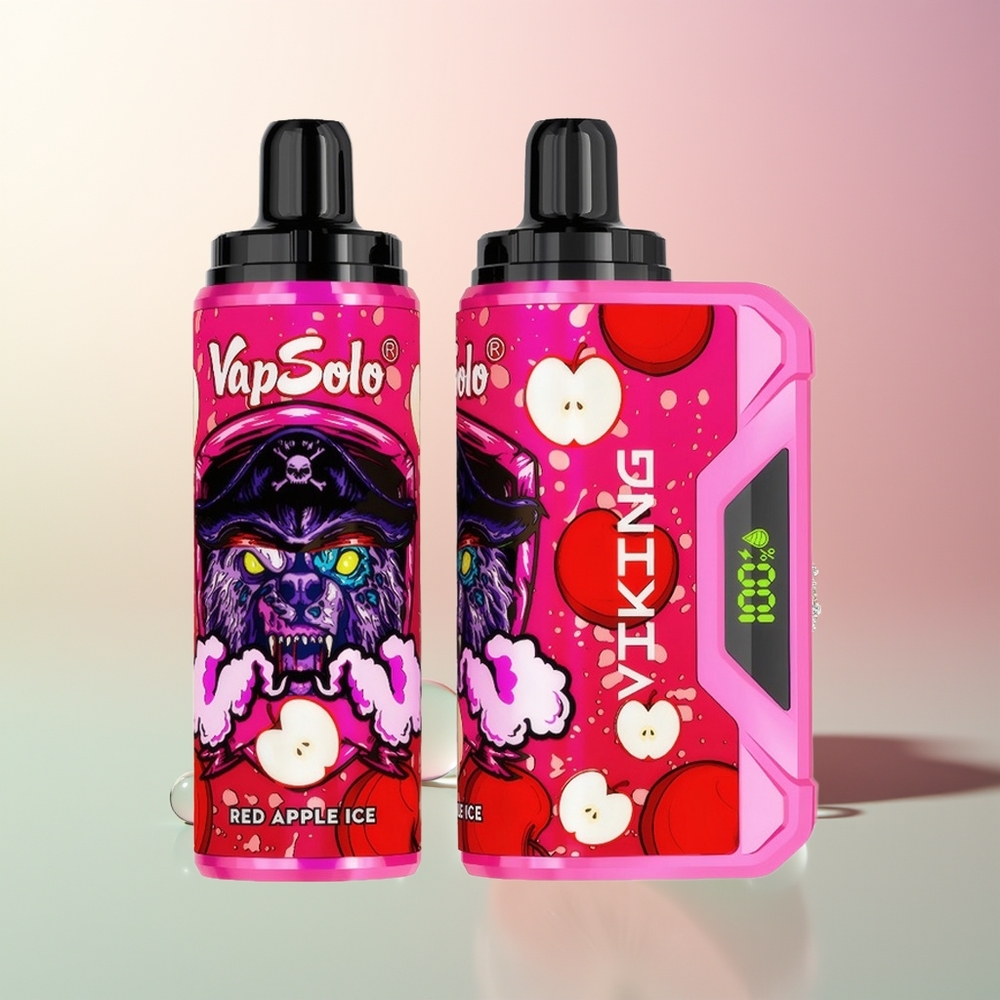 VapSolo VIKING 12000 Puffs Red Apple Ice 22ml Type-C LED Display