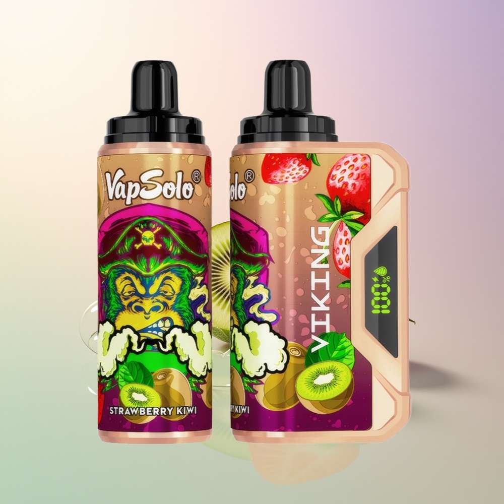 VapSolo VIKING 12000 Puffs Strawberry Kiwi 22ml Type-C LED