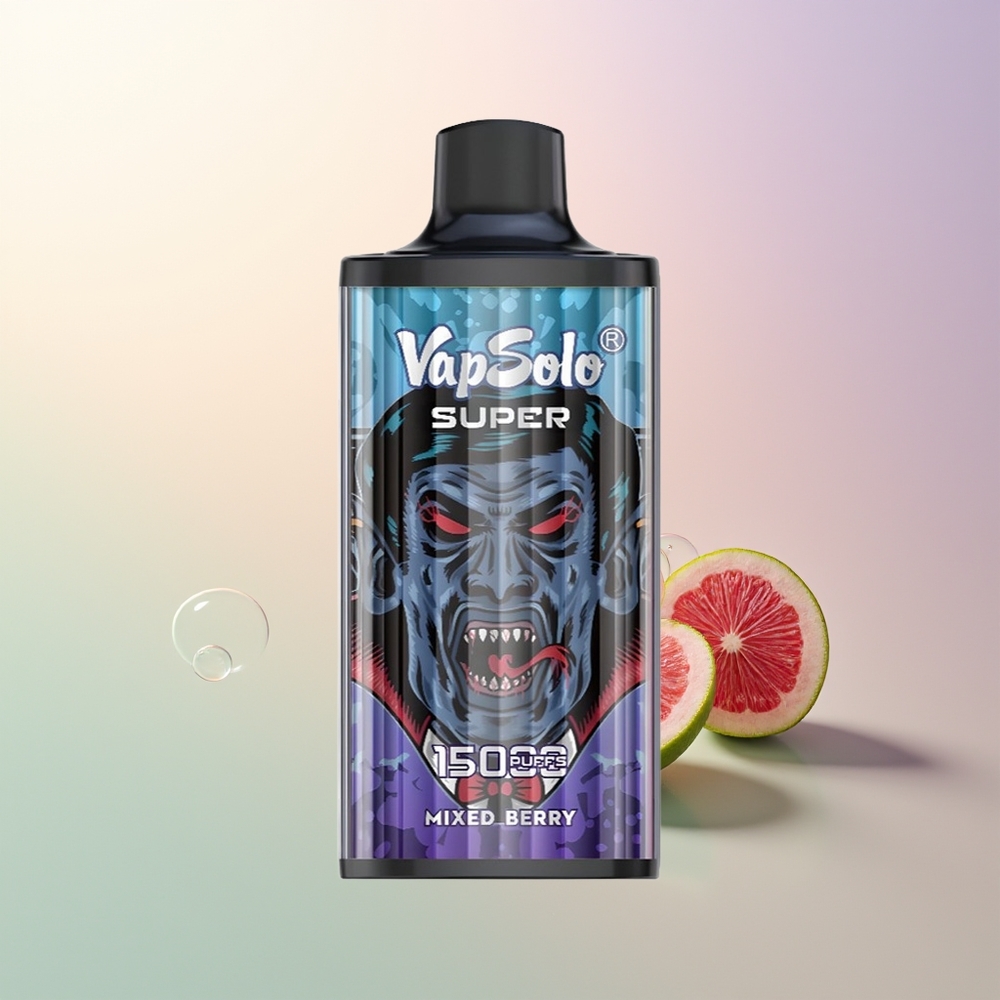 Vapsolo Super 15000 Puffs 40ml Mixed Berries 850mAh Mesh Coil Type-C Disposable Vape