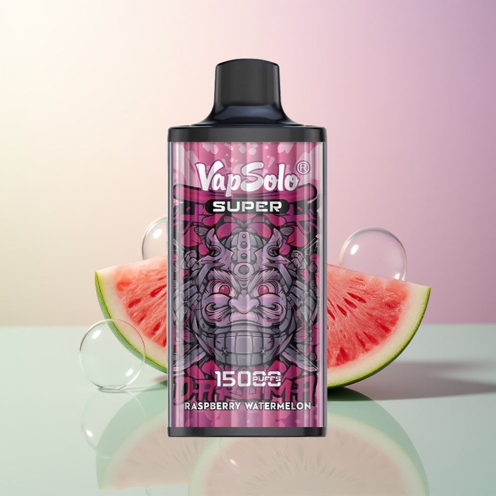 Vapsolo Super 15000 Puffs Raspberry Watermelon 40ml 850mah Mesh Type-C
