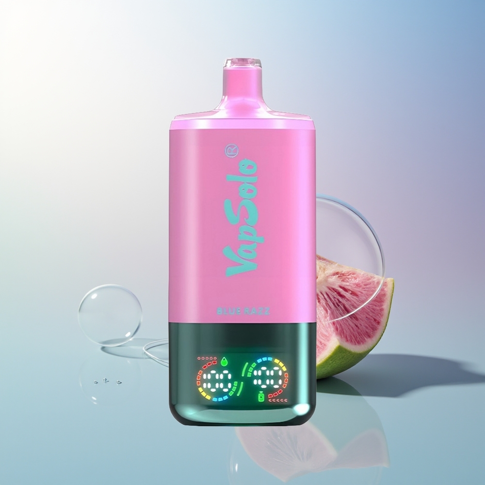 Vapsolo Triple 30000 Puffs Blue Razz Disposable Vape with 40ml E-Liquid  Type-C Charging