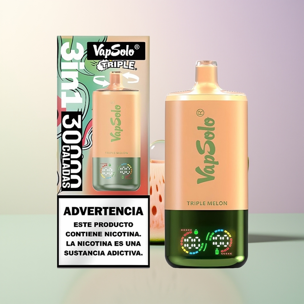 Vapsolo Triple 30000 Puffs Triple Melon Disposable Vape 40ml Type-C