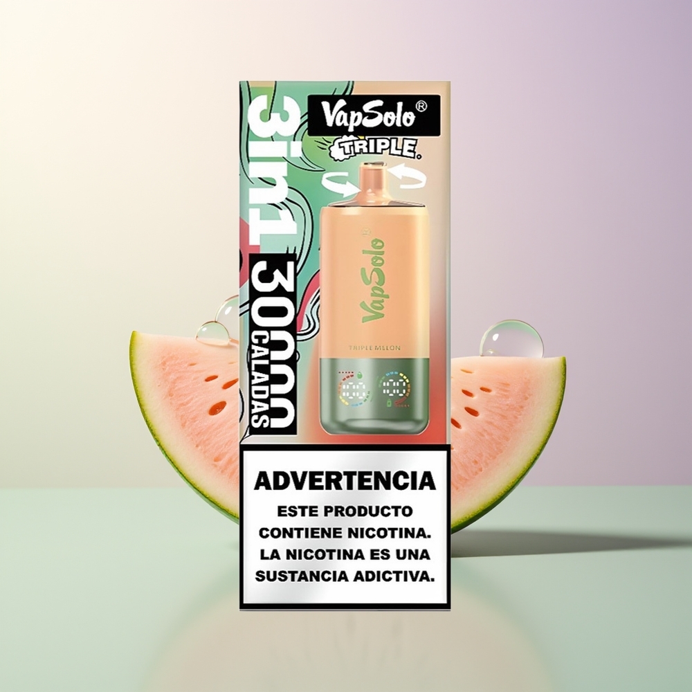 Vapsolo Triple 30000 Puffs Triple Melon Disposable Vape 40ml Type-C