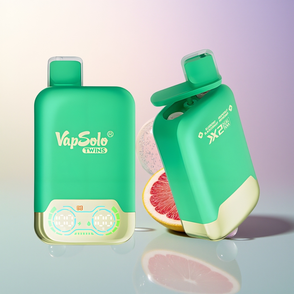 Vapsolo Twins 20000 Puffs Blueberry Blackcurrant  Grapefruit Refresher 40ml Type-C Dual Tank