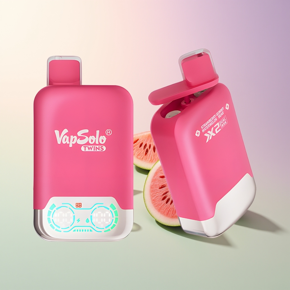 Vapsolo Twins 20000 Puffs Strawberry Watermelon  Gummy Bear 40ml Dual Tank Type-C