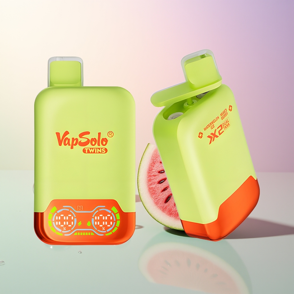 Vapsolo Twins 20000 Puffs Watermelon Ice  Mixed Berry Dual Tank Type-C