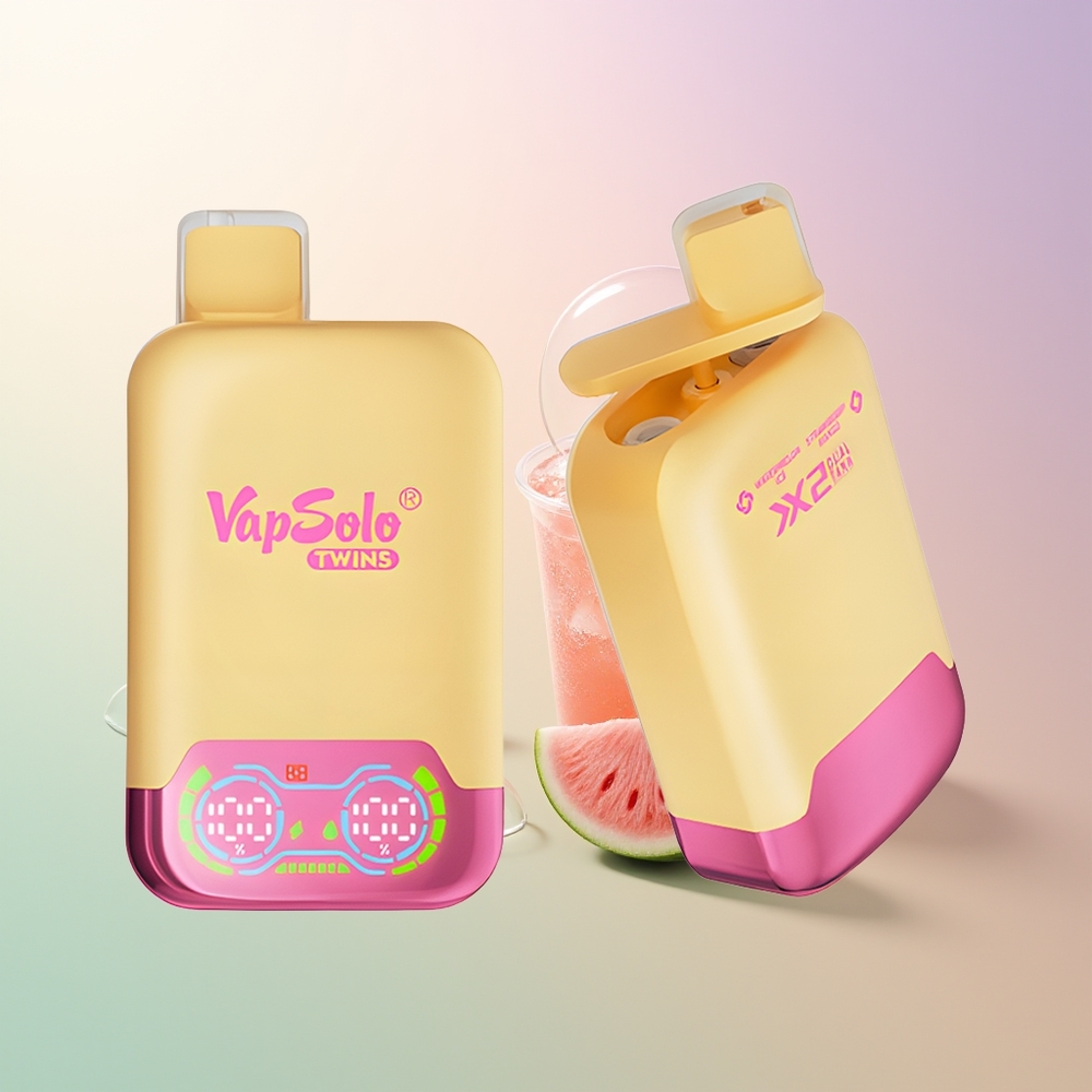 Vapsolo Twins 20000 Puffs Watermelon Ice  Strawberry Mango Dual Tank Type-C