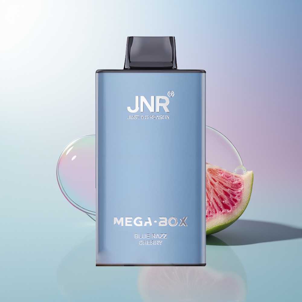JNR Mega Box 25000 Puffs Disposable Vape Blue Razz Cherry Dual Mesh 30ml 850mAh Type-C 2%