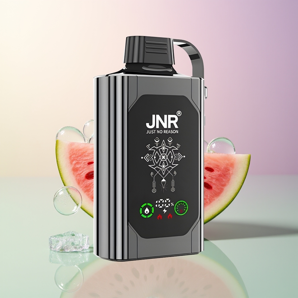 JNR Shisha Hookah Box 20500 Puffs Watermelon Ice HD Display 1000mAh 25ml Dual Mesh Coil Type-C Quick Charge 0%2%5%