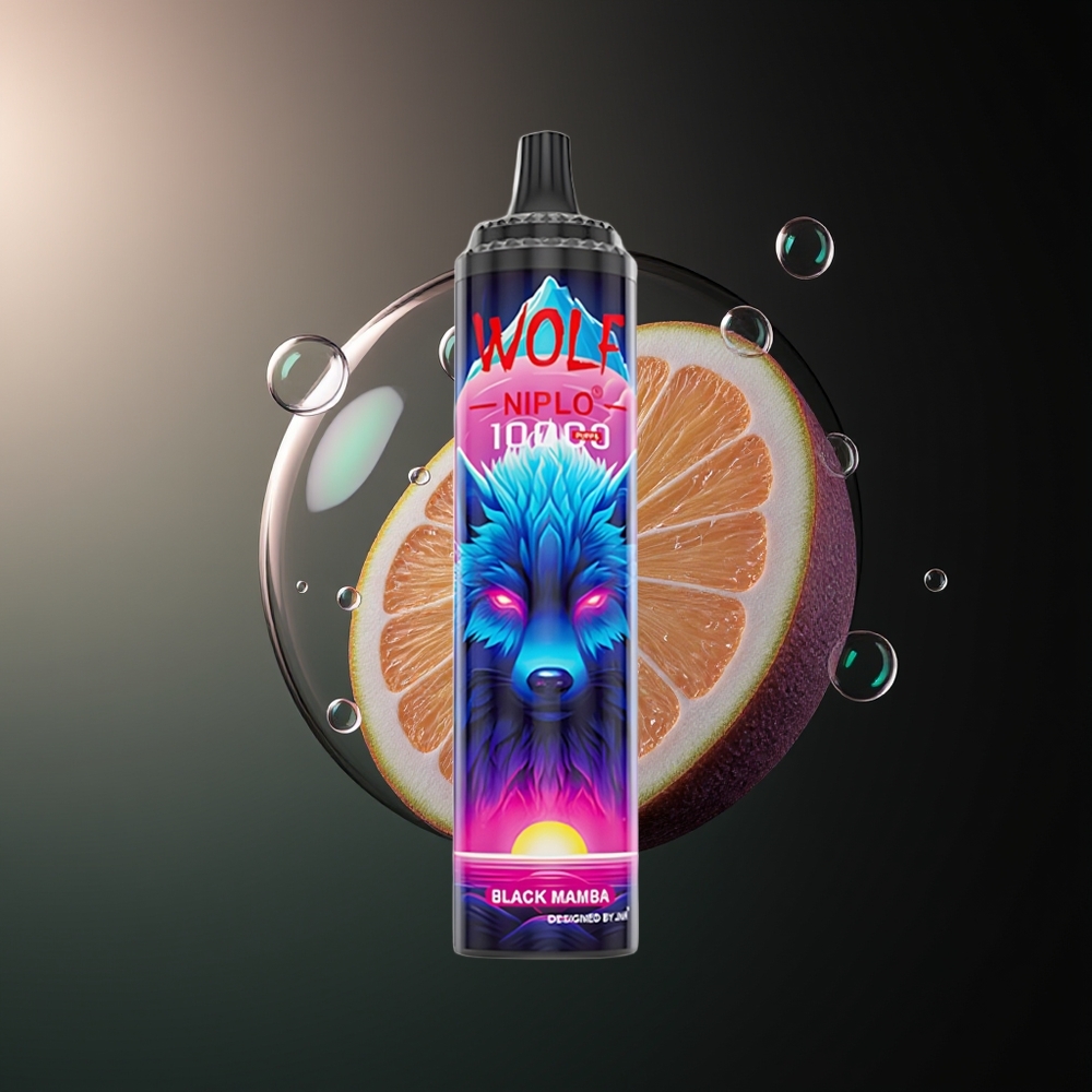 JNR Wolf Niplo 10000 Puffs Black Mamba Mesh 1.0 Ohm 650mAh Type-C 20ml 0/2/5%