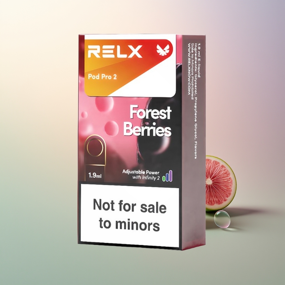 RELX Pod Pro 2 600 Puffs Forest Berries 1.9ml 2/3 Pods Eco Smooth Boost