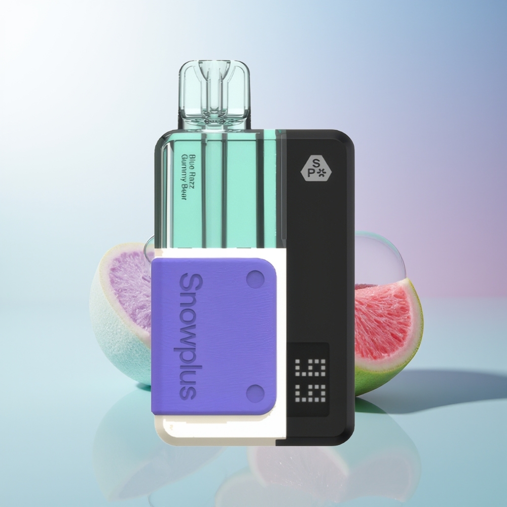 Snowplus Swift 15000 Puffs Blue Razz Gummy Bear 1000mAh Dual Mesh Pod Kit with 2+10ml Refill Set